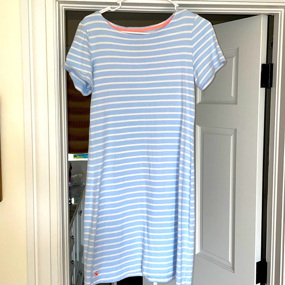 Joules size small blue and white dress